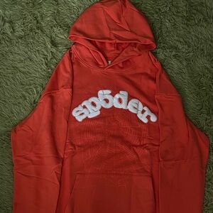 Spider Logo Hoodie Orange